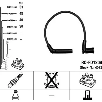 Zapalovací kabel NGK Sada kabelů pro zapalování 4063