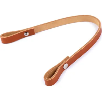 Kožené ucho na kabelku šíře 1 cm délka 30 cm, barva 2 hnědá koňak