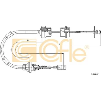 Spojkové lanko COFLE Tažné lanko, ovládání spojky 11727