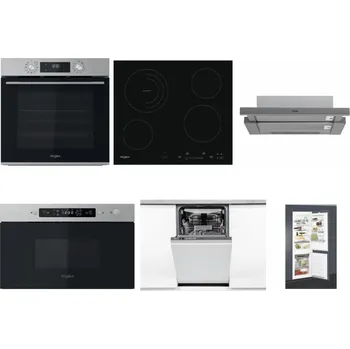 Set domácích spotřebičů WHIRLPOOL OMK58CU1SX + WHIRLPOOL AKT 8900 BA + WHIRLPOOL AKR 749/1 IX + WHIRLPOOL MBNA910X + WHIRLPOOL WSIO 3O34 PFE X + WHIRLPOOL ART 65031
