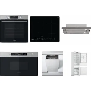 Set domácích spotřebičů WHIRLPOOL OMK58CU1SX + WHIRLPOOL WL B8160 NE + WHIRLPOOL AKR 5390/1 IX + WHIRLPOOL MBNA910X + WHIRLPOOL WSIC 3M27 C + WHIRLPOOL WHC18 T311