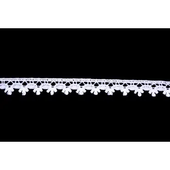 Krajka Krajka bavlněná 73010 paličkovaná šíře 13mm bílá (30m/bal.)