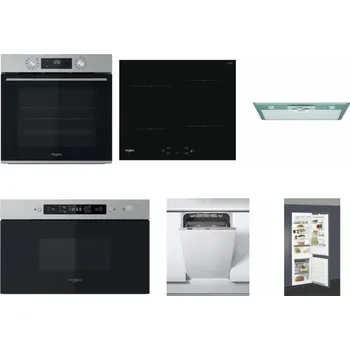 Set domácích spotřebičů WHIRLPOOL OMK58CU1SX + WHIRLPOOL WS Q2760 BF + WHIRLPOOL AKR 650/1 IX + WHIRLPOOL MBNA910X + WHIRLPOOL WSIC 3M27 C + WHIRLPOOL ART 66112