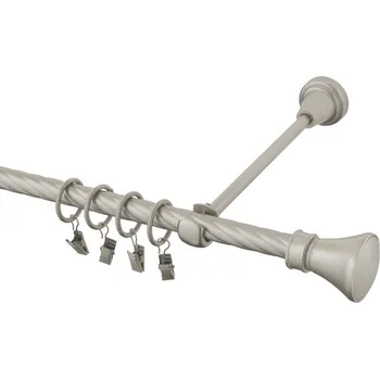 Garnýž kovová 110 cm kroucená jednořadá 16 Koloseo chrom mat