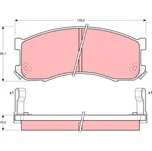 TRW Sada brzdových destiček, kotoučová brzda GDB1037