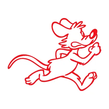 Samolepící dekorace SAMOLEPKA Myš 001 pravá sprintuje (10 - červená) NA AUTO, NÁLEPKA, FÓLIE, POLEP, TUNING, VLASTNÍ TEXT, TISK, AUTOSAMOLEPKY.cz, POLEPY, OBRÁZEK, LOGO, SAMOLEPKY