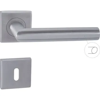 MPK - VERTICAL - HR rozety WC s ukazatelem, klika/klika BN - Broušená nerez