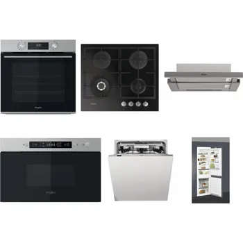 Set domácích spotřebičů WHIRLPOOL OMK58CU1SX + WHIRLPOOL GOFL 629/NB + WHIRLPOOL AKR 5390/1 IX + WHIRLPOOL MBNA910X + WHIRLPOOL WIO 3O540 PELG + WHIRLPOOL ART 66112