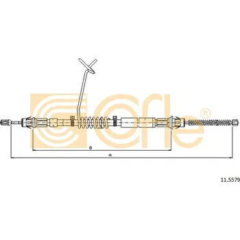 Lanko parkovací brzdy COFLE Tažné lanko, parkovací brzda 115579