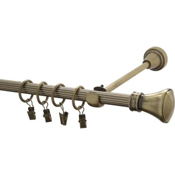 Garnýž Garnýž kovová 130 cm rýhovaná jednořadá 16 Koloseo mosaz