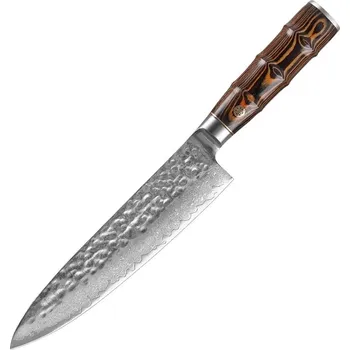 Kuchyňský nůž Šefkuchařský nůž pakkawood hammered 8“
