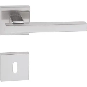 Dveřní kování TI - PRISMA - HR 1921Q rozety WC, klika/klika OCS/OC - Chrom broušený / chrom lesklý (115)