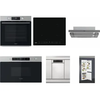 Set domácích spotřebičů WHIRLPOOL OMK58CU1SX + WHIRLPOOL WL S7260 NE + WHIRLPOOL AKR 749/1 IX + WHIRLPOOL MBNA910X + WHIRLPOOL WSBO 3O34 PF X + WHIRLPOOL ART 66112