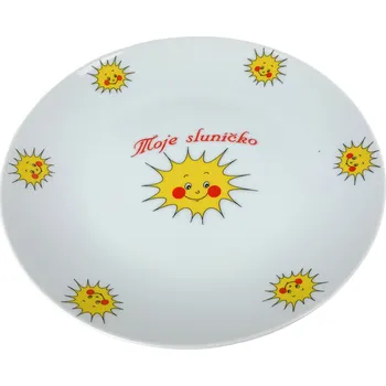 Talíř talíř mělký d21 SLUNÍČKA porcelán