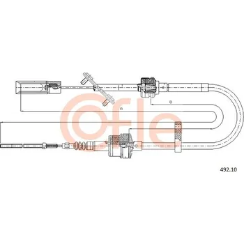 Spojkové lanko COFLE Tažné lanko, ovládání spojky 49210