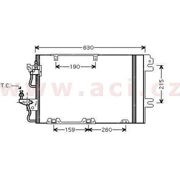 Sušič klimatizace chladič klimatizace se sušičkou 1.2i 16V, 1.6i 16V, 1.8i 16V, 2.2i 16V DGi [555*382*12]