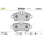VALEO Sada brzdových destiček, kotoučová brzda 301041