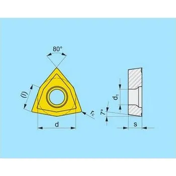 Soustruh Pramet SK břitová destička WCMX 030208 E-46 530P - PM-WCMX-030208E-46-530P