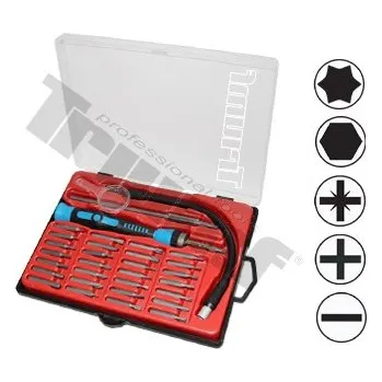 Bit Sada mikrošroubováků s ráčnou a bity, 34 dílů