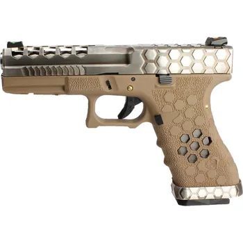 Airsoftová zbraň AW Custom Airsoftová pistole G-HexCut VX01 - stříbrná/TAN