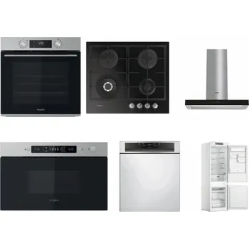 Set domácích spotřebičů WHIRLPOOL OMK58CU1SX + WHIRLPOOL GOFL 629/NB + WHIRLPOOL WHBS 62F LT K + WHIRLPOOL MBNA910X + WHIRLPOOL WBC 3C34 PF X + WHIRLPOOL WHC18 T311
