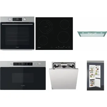 Set domácích spotřebičů WHIRLPOOL OMK58CU1SX + WHIRLPOOL AKT 8900 BA + WHIRLPOOL AKR 650/1 IX + WHIRLPOOL MBNA910X + WHIRLPOOL WIO 3T133 PLE + WHIRLPOOL ART 66112