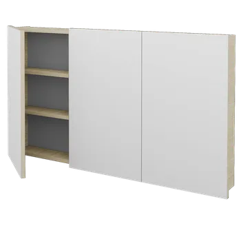 Koupelnový nábytek Dřevojas Třídveřová galerka Q GA3 120 - D04 Dub