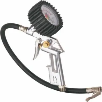Kompresor Vzduchová pistole s manometrem 1/4" 0-12atm pro pneu MTX