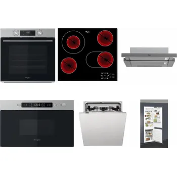 Set domácích spotřebičů WHIRLPOOL OMK58CU1SX + WHIRLPOOL AKT 8190/BA + WHIRLPOOL AKR 749/1 IX + WHIRLPOOL MBNA910X + WHIRLPOOL WIC 3C33 PFE + WHIRLPOOL ART 66112