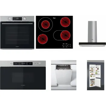 Set domácích spotřebičů WHIRLPOOL OMK58CU1SX + WHIRLPOOL AKT 8190/BA + WHIRLPOOL WHBS 62F LT K + WHIRLPOOL MBNA910X + WHIRLPOOL WSIC 3M27 C + WHIRLPOOL ART 66112