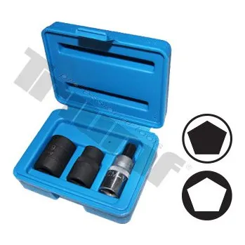 Gola sada Sada 5bodových nástrčných hlavic a bitů, 3 díly