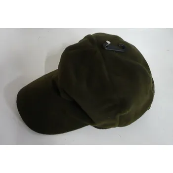 Čepice Čepice fleece s kšiltem Wende zelená, se signálním rubem