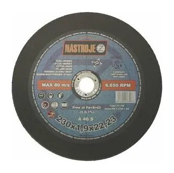 Řezný kotouč NÁSTROJE CZ Kotouč řezný 230x1,9x22 na ocel a nerez - certifikát OSA - IM-1-230-1,9R