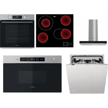 Set domácích spotřebičů WHIRLPOOL OMK58CU1SX + WHIRLPOOL AKT 8190/BA + WHIRLPOOL WHBS 62F LT K + WHIRLPOOL MBNA910X + WHIRLPOOL WIC 3C33 PFE
