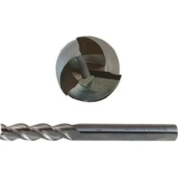Fréza NÁSTROJE CZ Fréza 8-100/35mm, 3břity, stopka 8mm čelní válcová, břit přes střed, na neželezné kovy, prodloužená - CZTK-6334-080-GS-AL-HA