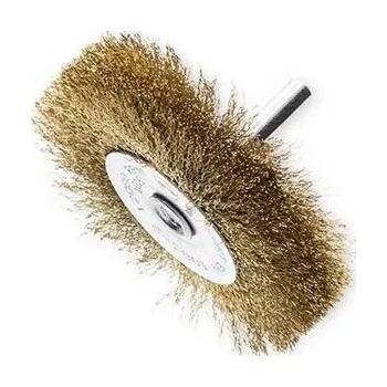 Drátěný kartáč Kotoučové kartáče se stopkou dvouř. mosaz vln. 0,20 mm 60x6x18 b25 - KR1274027