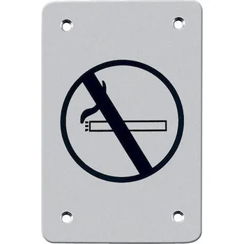 Informační tabulka TI - Piktogram "Zákaz kouření" - hranatý 150 mm BN - Broušená nerez (16)