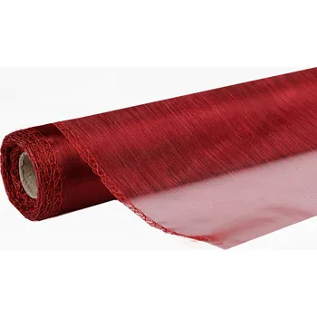 Svatební dekorace Organza obšitá 14,5cm x 1m - Bordó