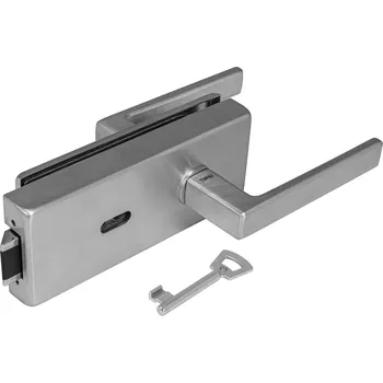 Dveřní kování TI - ZÁMEK na sklo s klikou SONIA 4025 - BB kování na sklo BB otvor OCS - Chrom broušený (96)