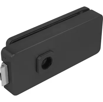 Nábytkové kování MPK - UNIQUE R8 - ZÁMEK na skleněné dveře - bez otvoru přední kování na sklo bez otvoru přední BS - Černá matná