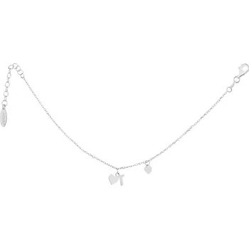 Náramek Stříbrný náramek - písmeno T, srdce - AP534-7783