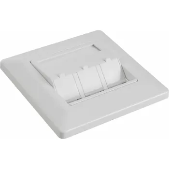 Elektrická zásuvka Zásuvka Solarix modulární pro 3 keystony pod omítku, bílá