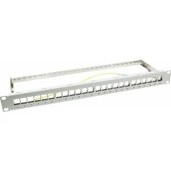 Patch panel LOGILINK NK4041 LOGILINK - Keystone Panel pro 24 Keystone Jacks / Coupler, stíněný, šedý