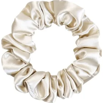 MURU Úzká Hedvábná Scrunchie Gumička - Béžová