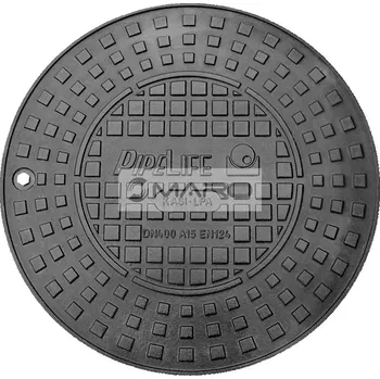 poklop Pipelife Poklop šachty litinový DN400 A15, 1,5 t, na hladkou trubku, 3295136814