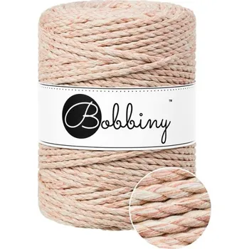 Příze Bobbiny bavlněná šňůra na macramé 3ply XXL peach shake