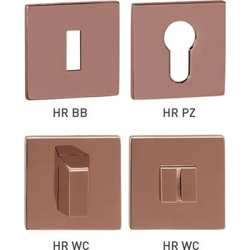 Dveřní kování TI - ROZETA - HR 5S rozety WC CUL PVD - Lesklá měď PVD (161)