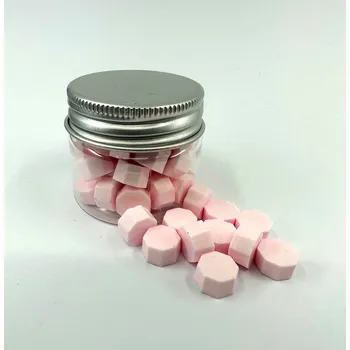 Pečeť Pečetní vosk, RŮŽOVÉ, granulky, 4x3,4 cm, cca 52 kousků, 61g/bal.