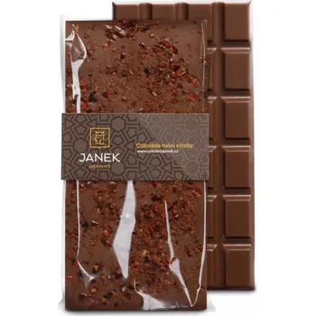 Čokoláda JANEK Mléčná čokoláda s chilli 85 g