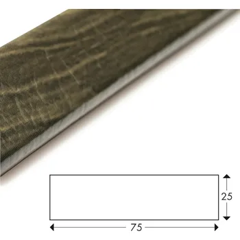 Stavební profil Ochranný profil 16, tmavé dřevo, 7,5 cm × 2,5 cm × 100 cm